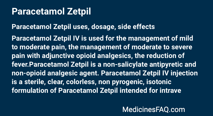 Paracetamol Zetpil