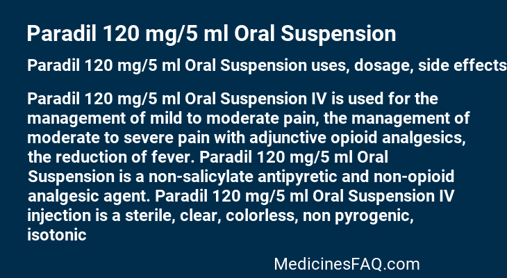 Paradil 120 mg/5 ml Oral Suspension