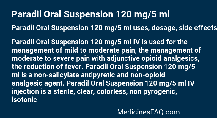 Paradil Oral Suspension 120 mg/5 ml