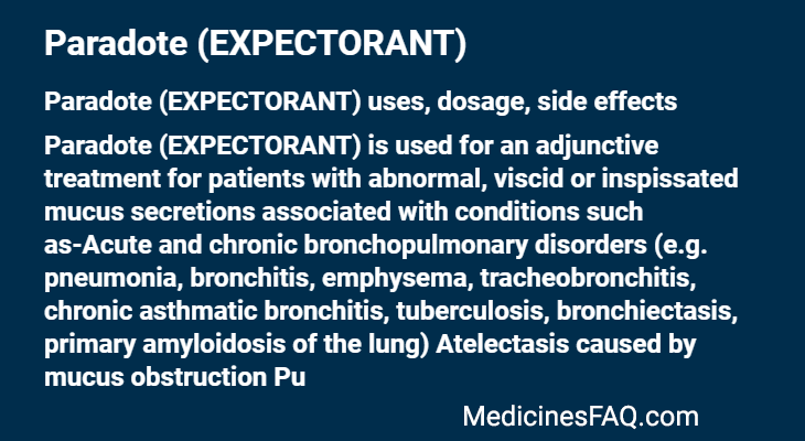 Paradote (EXPECTORANT)