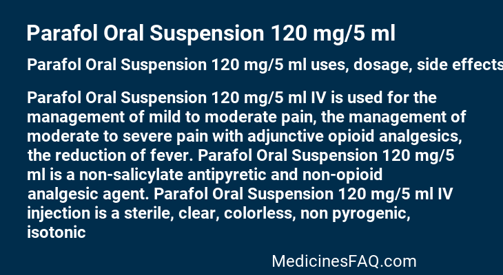 Parafol Oral Suspension 120 mg/5 ml