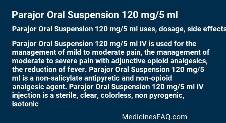 Parajor Oral Suspension 120 mg/5 ml