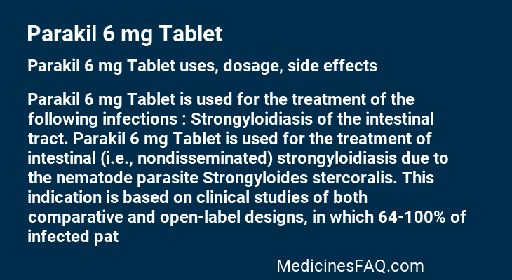 Parakil 6 mg Tablet