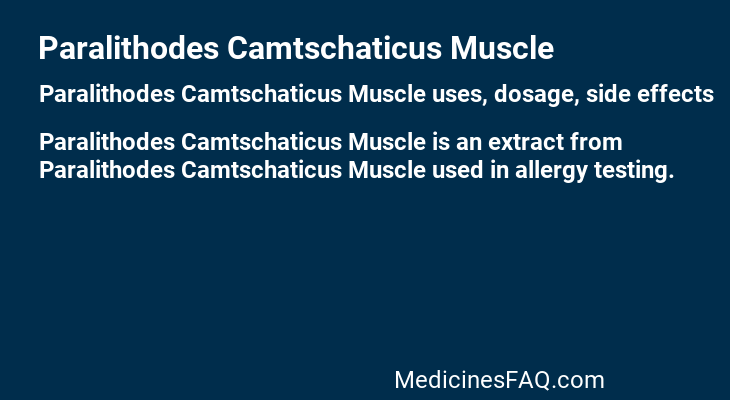 Paralithodes Camtschaticus Muscle