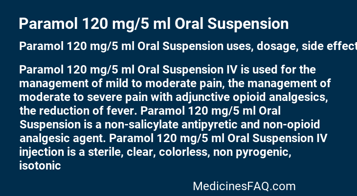 Paramol 120 mg/5 ml Oral Suspension