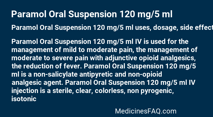 Paramol Oral Suspension 120 mg/5 ml