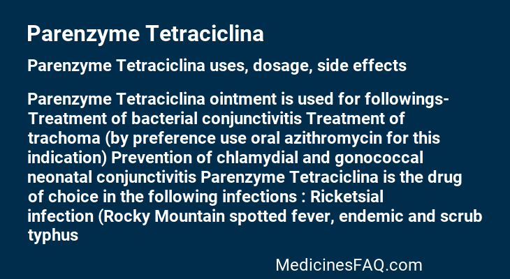 Parenzyme Tetraciclina