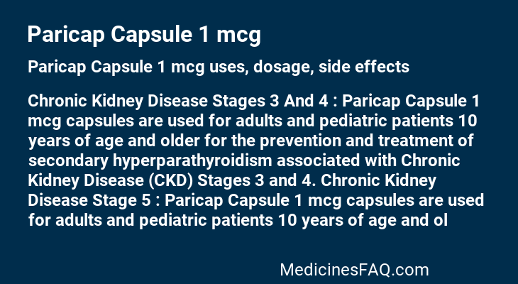 Paricap Capsule 1 mcg