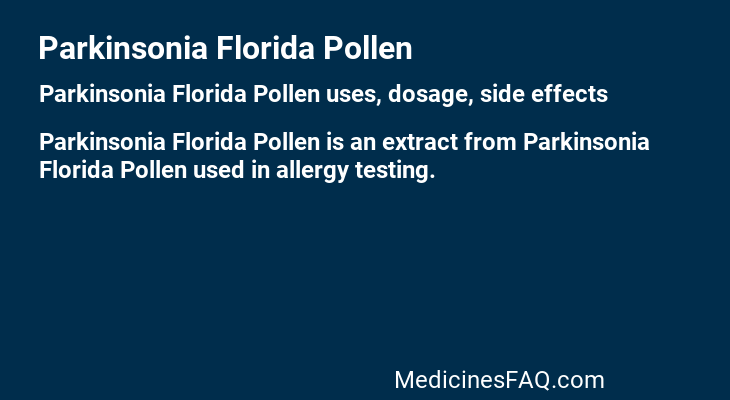 Parkinsonia Florida Pollen