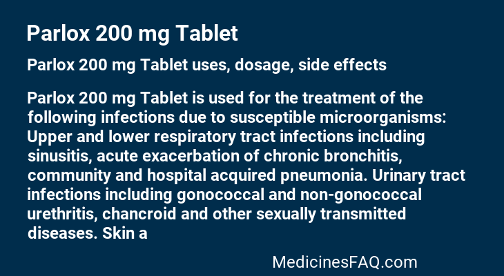 Parlox 200 mg Tablet