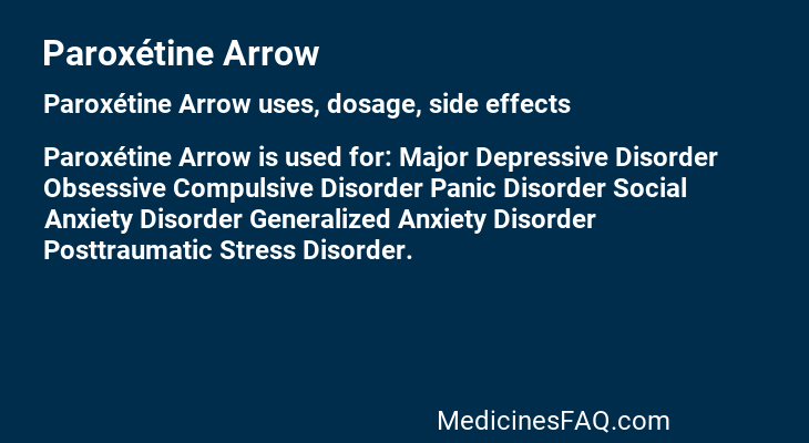 Paroxétine Arrow