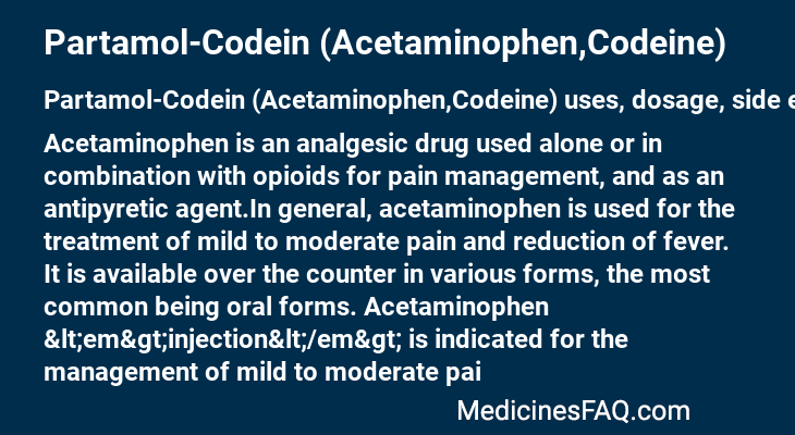 Partamol-Codein (Acetaminophen,Codeine)