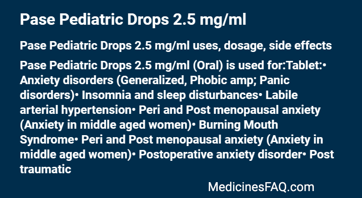 Pase Pediatric Drops 2.5 mg/ml