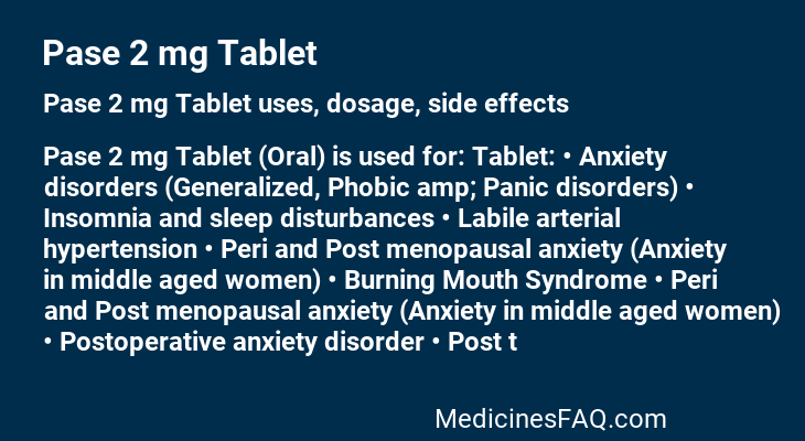 Pase 2 mg Tablet