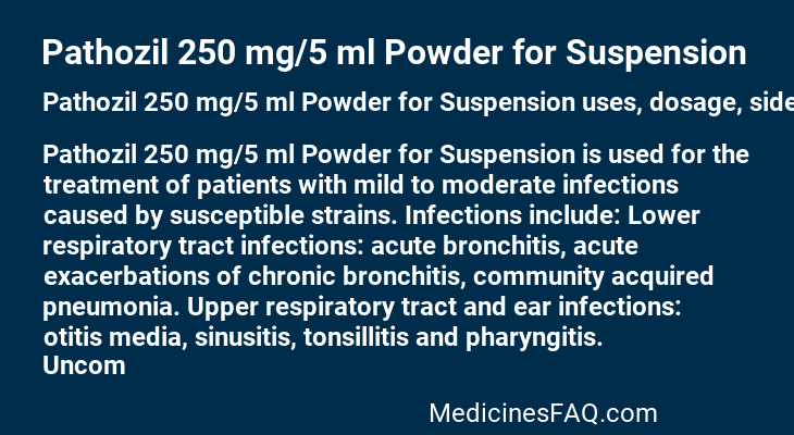 Pathozil 250 mg/5 ml Powder for Suspension