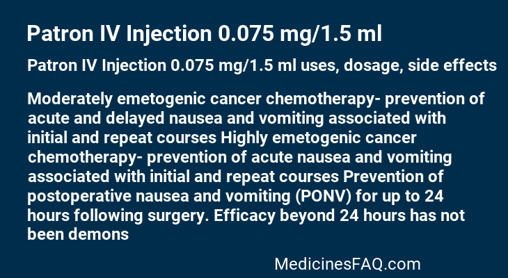 Patron IV Injection 0.075 mg/1.5 ml