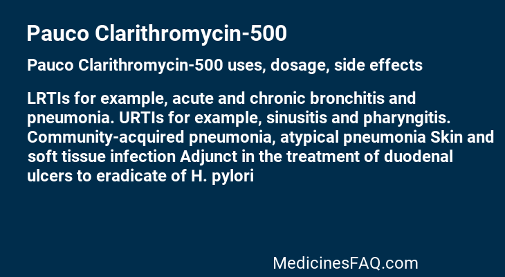 Pauco Clarithromycin-500