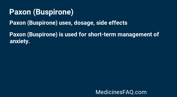 Paxon (Buspirone)