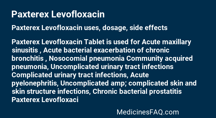 Paxterex Levofloxacin