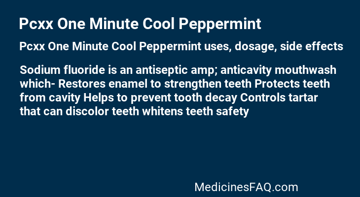 Pcxx One Minute Cool Peppermint