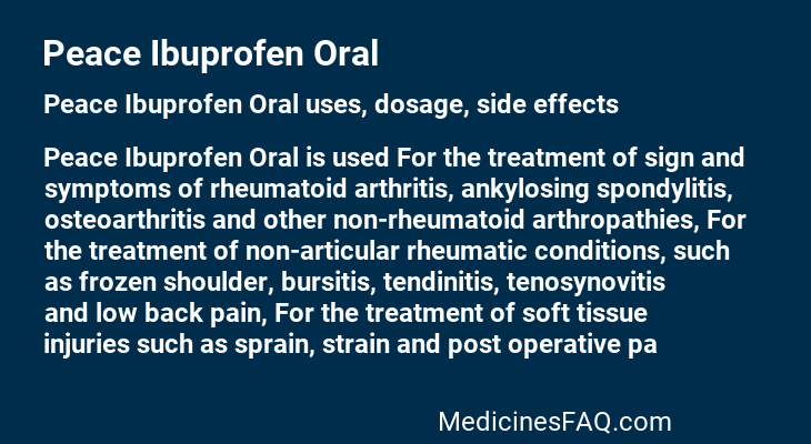 Peace Ibuprofen Oral