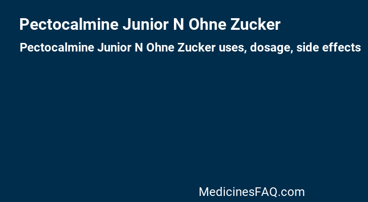 Pectocalmine Junior N Ohne Zucker