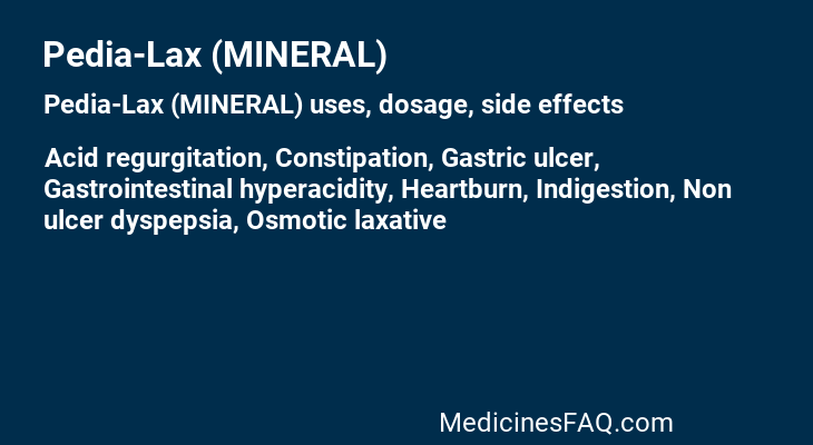 Pedia-Lax (MINERAL)