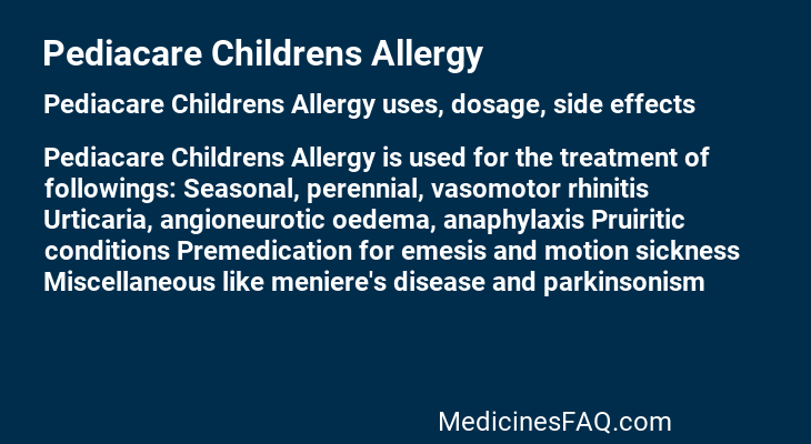 Pediacare Childrens Allergy