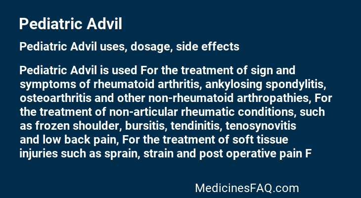 Pediatric Advil