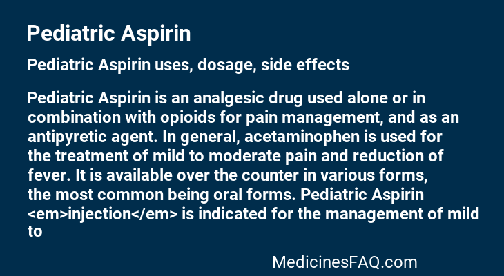 Pediatric Aspirin