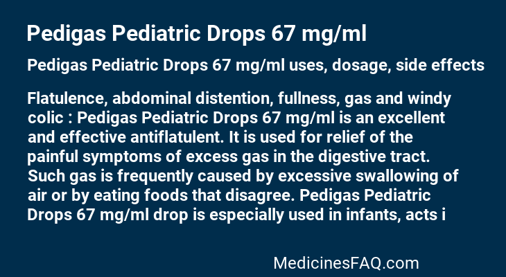 Pedigas Pediatric Drops 67 mg/ml