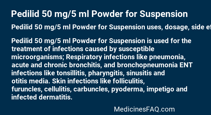 Pedilid 50 mg/5 ml Powder for Suspension