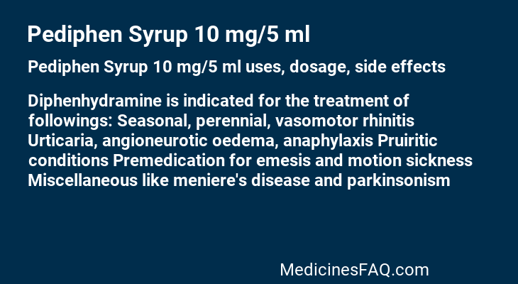 Pediphen Syrup 10 mg/5 ml