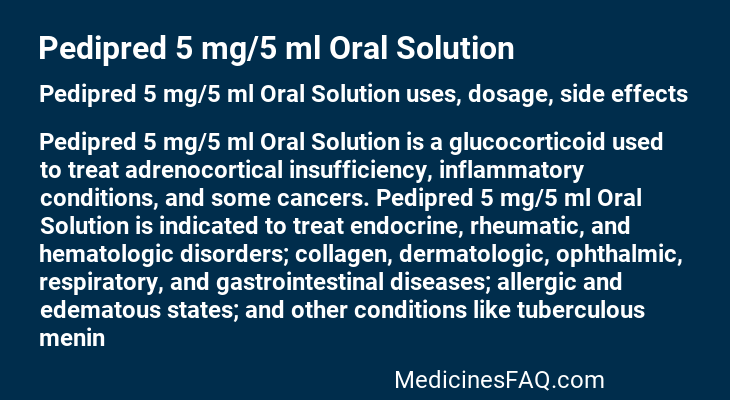 Pedipred 5 mg/5 ml Oral Solution