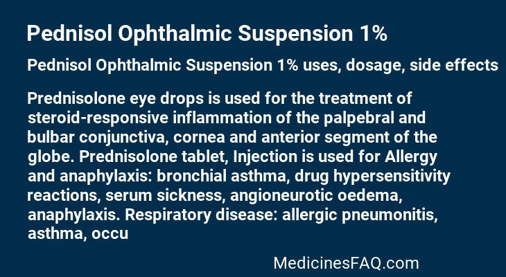 Pednisol Ophthalmic Suspension 1%