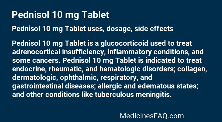 Pednisol 10 mg Tablet