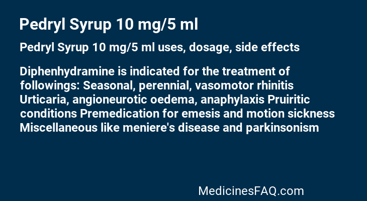 Pedryl Syrup 10 mg/5 ml