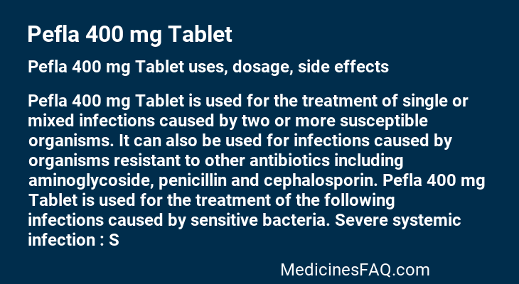 Pefla 400 mg Tablet