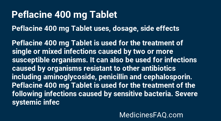 Peflacine 400 mg Tablet