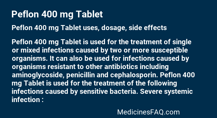 Peflon 400 mg Tablet