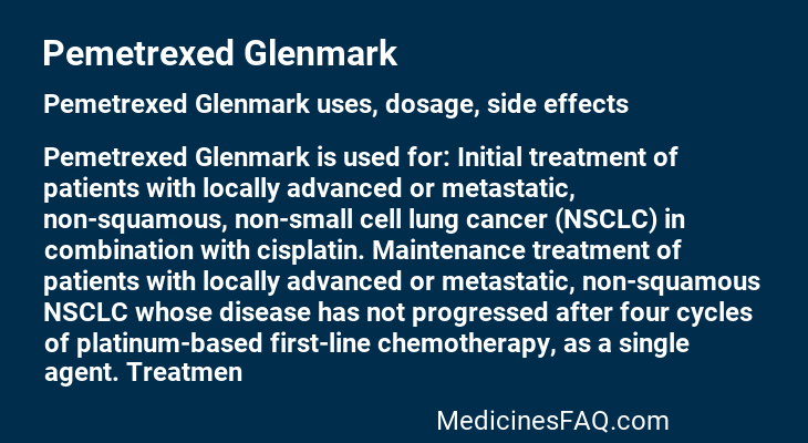 Pemetrexed Glenmark