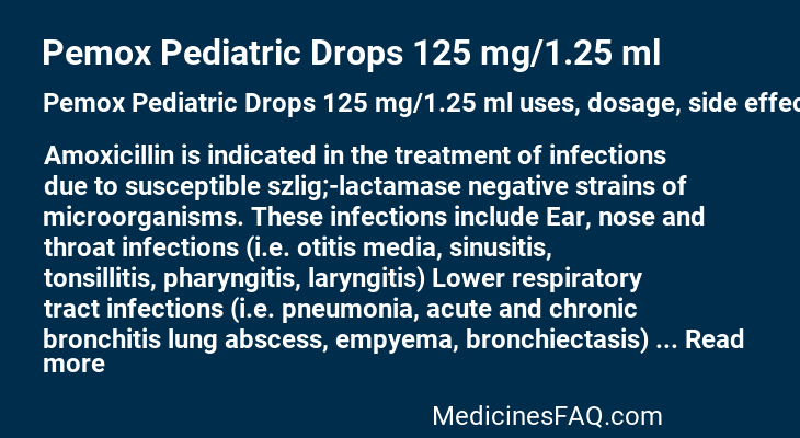 Pemox Pediatric Drops 125 mg/1.25 ml