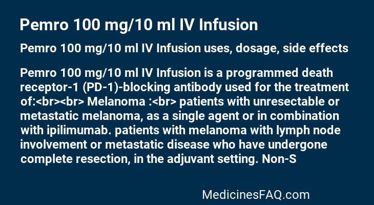 Pemro 100 mg/10 ml IV Infusion