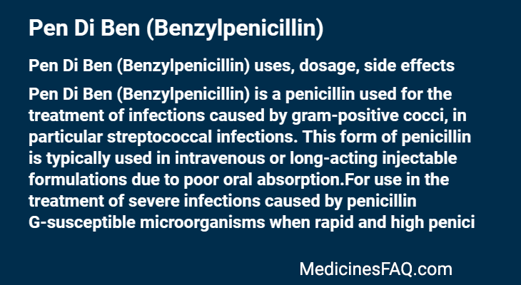 Pen Di Ben (Benzylpenicillin)