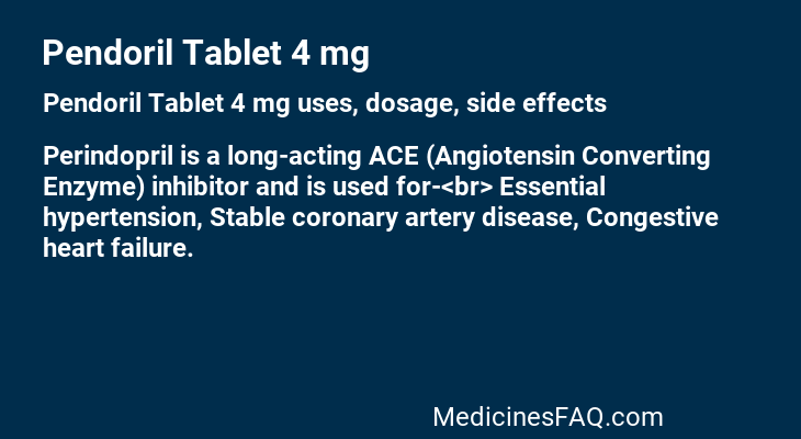 Pendoril Tablet 4 mg