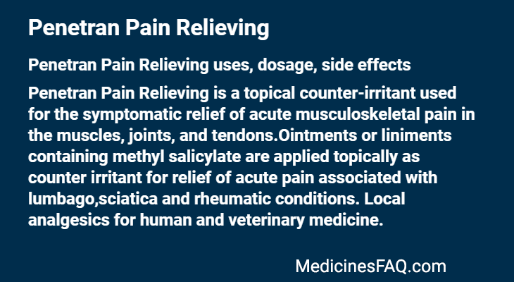 Penetran Pain Relieving