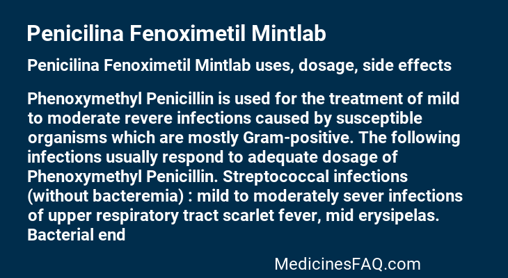 Penicilina Fenoximetil Mintlab