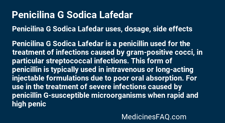 Penicilina G Sodica Lafedar