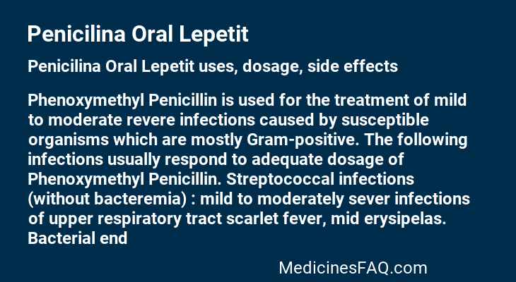 Penicilina Oral Lepetit