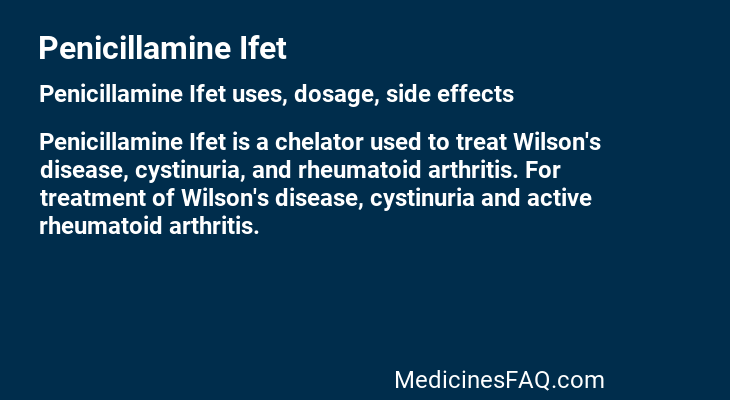 Penicillamine Ifet